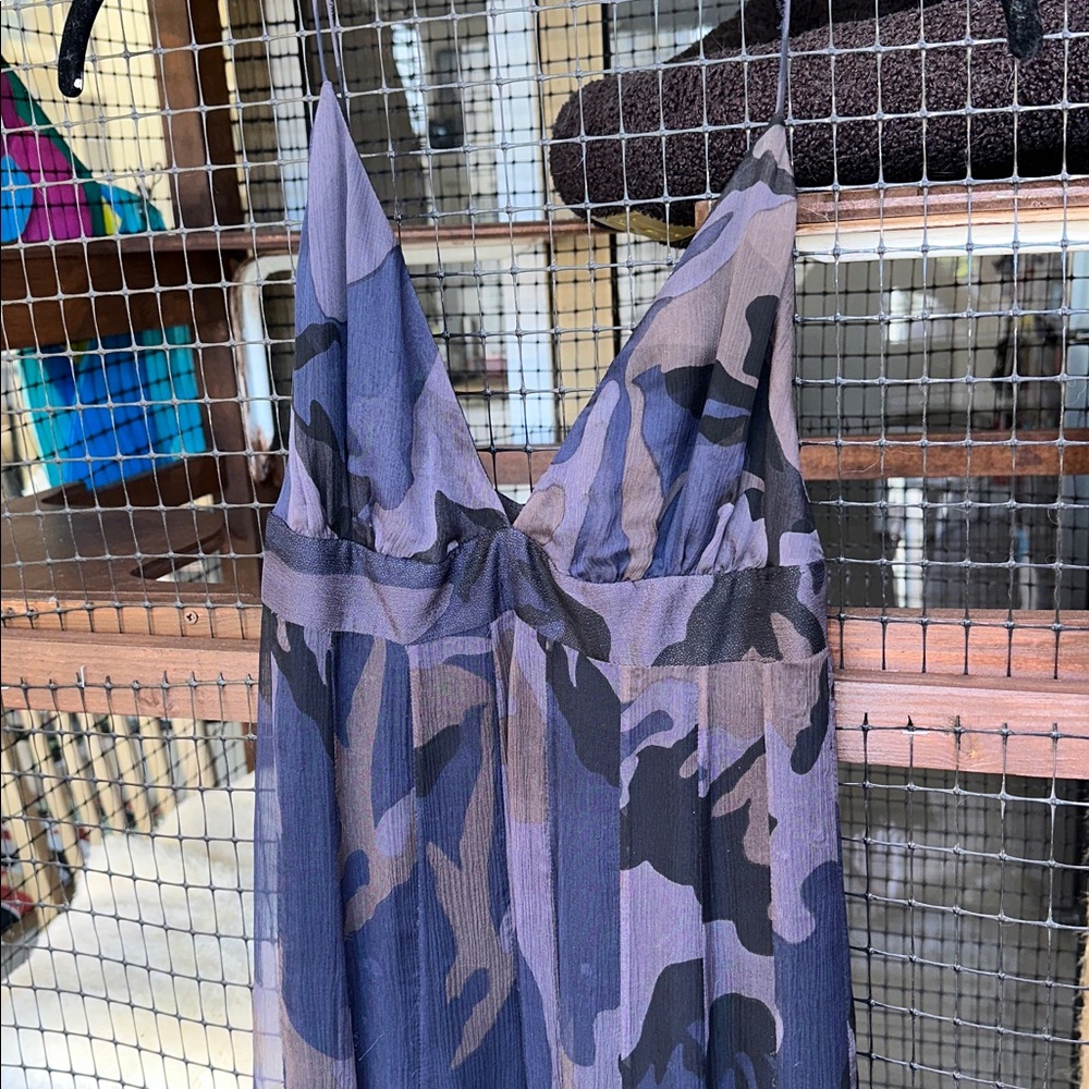 Samantha Tracy Camouflage Silk Dress